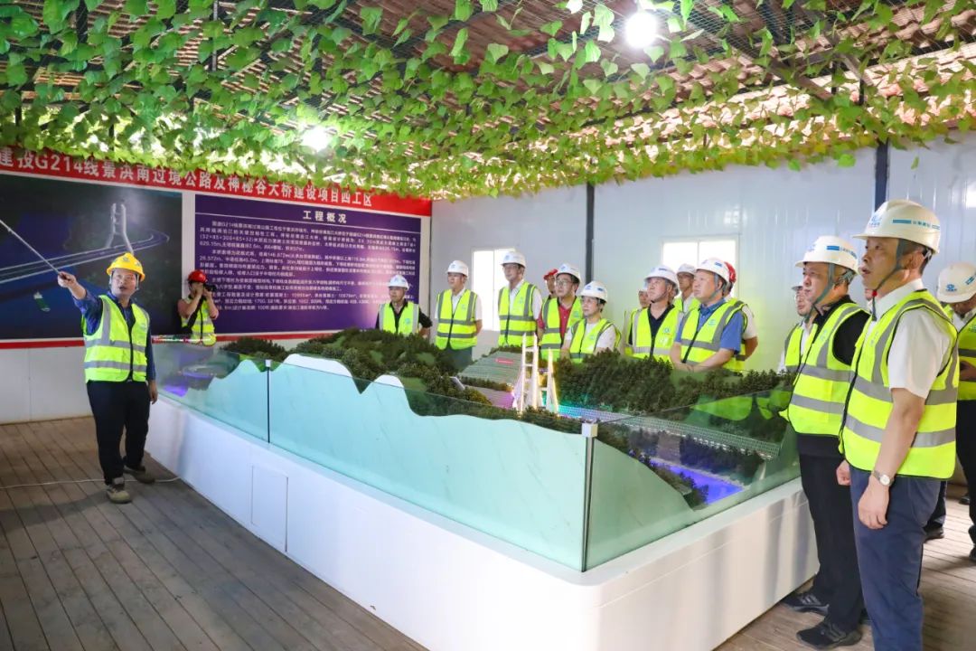 陳祖軍一行到景洪市神秘谷瀾滄江大橋項目調(diào)研1.jpg